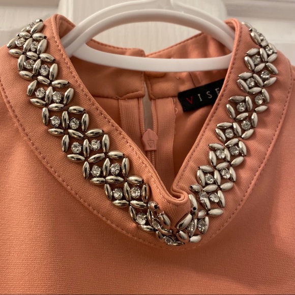 ⚡️2 for $30 Salmon Pink Dress with detailed-neck - Picture 2 of 3